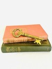 Vintage Brass Skeleton Key Corkscrew     Hidden Wine Bottle Opener     Bar Cart Deco