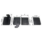 Black Vinyl Glass Railing Lock For Aluminum Square Based Shoes  grl12-b 