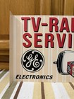 Tv Radio Service Flange Sign Ge Electronics 2 Sided Vintage Style Wall Decor