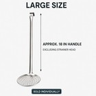 Stainless Steel Large Coarse Round Skimmer Spoon Strainer  Extra-long Handle