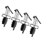 4 Pcs Oil Bottle Pourer Stainless Steel Pourers Wine Bottle Stoppers