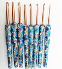 Crochet Hooks Set Grip Handles Knitting Needles Ergonomic 8pcs Hooks New