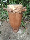 Vintage  1950  Hand Carved Haitian  Rada Ceremony Voodoo Drum