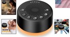 Compact White Noise Machine With 25 Sounds   Adaptive Night Light For Relaxation