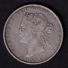 Canada 1872h 50c Fifty Cent Silver Half Dollar Queen Victoria F  925 Silver