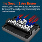 12-way Modular Ground Power Terminal Block Automotive Bus Bar Distribution Cover