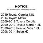 Front Brake Rotors   Ceramic Pads Kit For Toyota Corolla 2009-2019 5 Lug