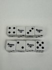 Vintage Aladdin Casino   Hotel Las Vegas Black   White Dice Lot Of 6 Dice
