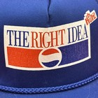 Vtg 1980 s Pepsi The Right Idea Uh Huh  Rope Hat- Blue  Adjustable- Made In Usa