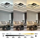 Modern Led Ceiling Light Dimmable Pendant Lamp Living Room Chandelier Fixture