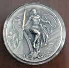 2021  5 Niue Freydis Eiriksdottir Vikings Antique Finish 2 Oz Silver Coin