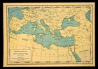1940s Vintage Mediterranean Map Antique Map Of The Mediterranean Sea Map