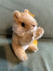Vintage 1991 Steiff Mohair Goldy Hamster  032769 W  Tags Germany Exc 5 5 Inch