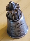 Vintage Souvenir Pewter Thimble Pro Football Hall Of Fame Located In Canton Ohio