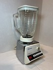 Vintage Osterizer 14 Speed 5 Cup Blender - Chrome white - Glass Pitcher 848-31n