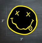 Nirvana Kurt Cobain Grunge Smile 3  x3   Premium Quality Vinyl Sticker Decal