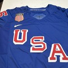 Nike Team Usa Hockey Jersey Sanderson  85 Blue white red Size L