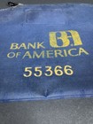 Vintage Bank Of America Zippered Deposit Bag Cash Money Bag  55366 Blue