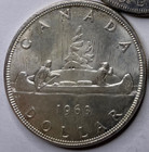          1963 Canada Silver Dollar  1 Coin   80  Silver   Xf au