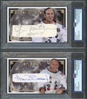 Moonwalker Set  12  Signed Cut 3x5 Custom Card Psa Dna Slab Neil Armstrong Auto