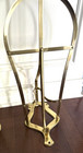 Vintage English Saddle Brass Horse Mount Rack Wall Holder