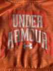 Under Armour Boys Youth Pullover Hoodie Size 4 Orange Euc