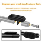 For 1 25    32mm Thick Engine Guard Crash Bar Left Right Footrest Footpegs Rubber