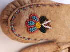Toddler Childs Vintage Native American Hand Made Beaded Leather Moccasins