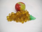 Large Cluster Amber Murano Glass Grapes-gold Chain Connectors-vg