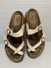 Birkenstock Mayari Patent Leather Cream Size 36  Us 6 Slide Sandals