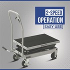 Strongway 2-speed Hydraulic Rapid Xt Lift Table Cart  500-lb  Capacity 