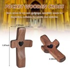 5pcs Cross My Heart Encouragement Gift Wooden Pocket 5pcs  Black 