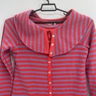 Soft Surroundings Shirt Womens Waffle Knit Wide Collar Long Sleeve Size M