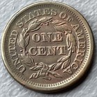 1856 Braided Hair Large Cent Au Nice Original Color 