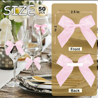 Pink Bow Satin Ribbon For Craft 2  Self Adhesive Premade Mini Bows For Gift Wrap