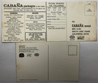 2 Vintage Cabana Motel South Lake Tahoe Advertising Postcards