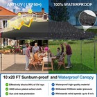 10 x20  Heavy Duty Pop Up Canopy Tent Waterproof Outdoor Wedding Party Gazebo