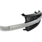 Grille Assembly Black With Chrome Center Bar For 2001-02 Silverado 2500 Hd 3500