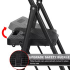 5 Step 330 Lbs Non-slip Stool Ladder With Handrails Folding Tool Tray Platform