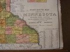 1921 Mcconnell Map Co  Post Route Map State Of Minnesota Rare Commercial Edition
