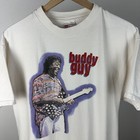 Vintage Buddy Guy Blues Classic Chicago Legends White T Shirt Double Sided Xl