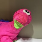 Vintage Fisher Price Dino Roars Brontosaurus Plush Hot Pink Puffalump Dinosaur