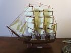 Cutty Sark Clipper Ship Wooden Model Rigging Sails Rich Wood Finish 17    L   17 H