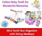 Tooth Box Organizer Kids Baby Save Milk Teeth Storage Box W string  Assort 10 pk
