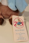 Eden Peter Rabbit Beatrix Potter Stuffed Animal Plush Vintage Blue Velvet Nwt