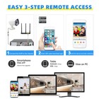 4ch H 265  Dvr 1080p Outdoor Cctv Home Security Camera System Kit Night Vision U