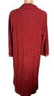 Vanity Fair Maroon Velour Long Robe Dress House Coat Vtg 80s Sz M Floral Warm
