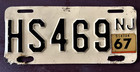  vintage Pair  1967  new Jersey   hs 469  Rare License Plates