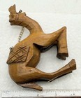 Wooden Kneeling Camel W Chain Vintage   Antique Hand Carved Olive Wood Bethlehem