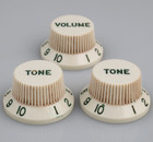 Master Relic 60 s Aged Parchment White Knob Set For Fender   Stratocaster   Strat